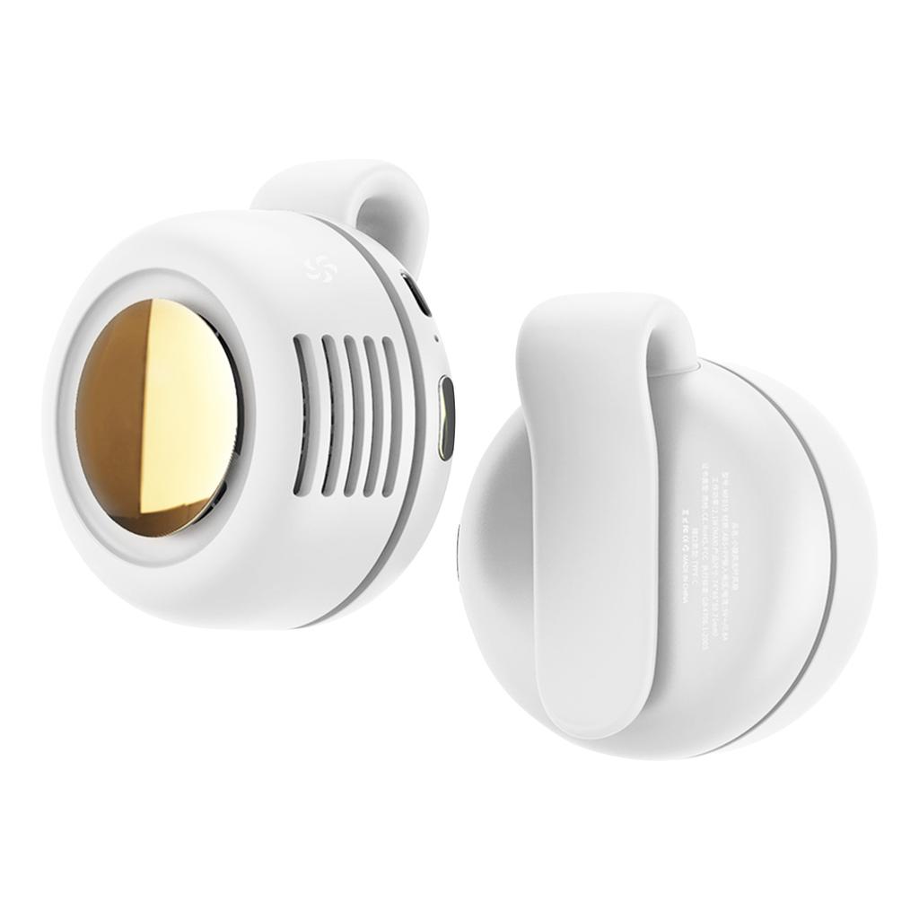 Mini Clip Fan Portable Neck Waist Fan Electric Air Cooling Fan 900mah USB Bladeless Fan Portable Air Cooler for Outdoor Home
