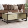 VidaXL Coffee Table Sonoma Oak 90x57x35 Cm Engineered Wood and Metal, Side Table, Living Room Table, Side Table, 848755