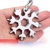 18-in-1 Multifunctional Snowflake Wrench: Lightweight Steel Tool with Octagonal and Hexagonal Features