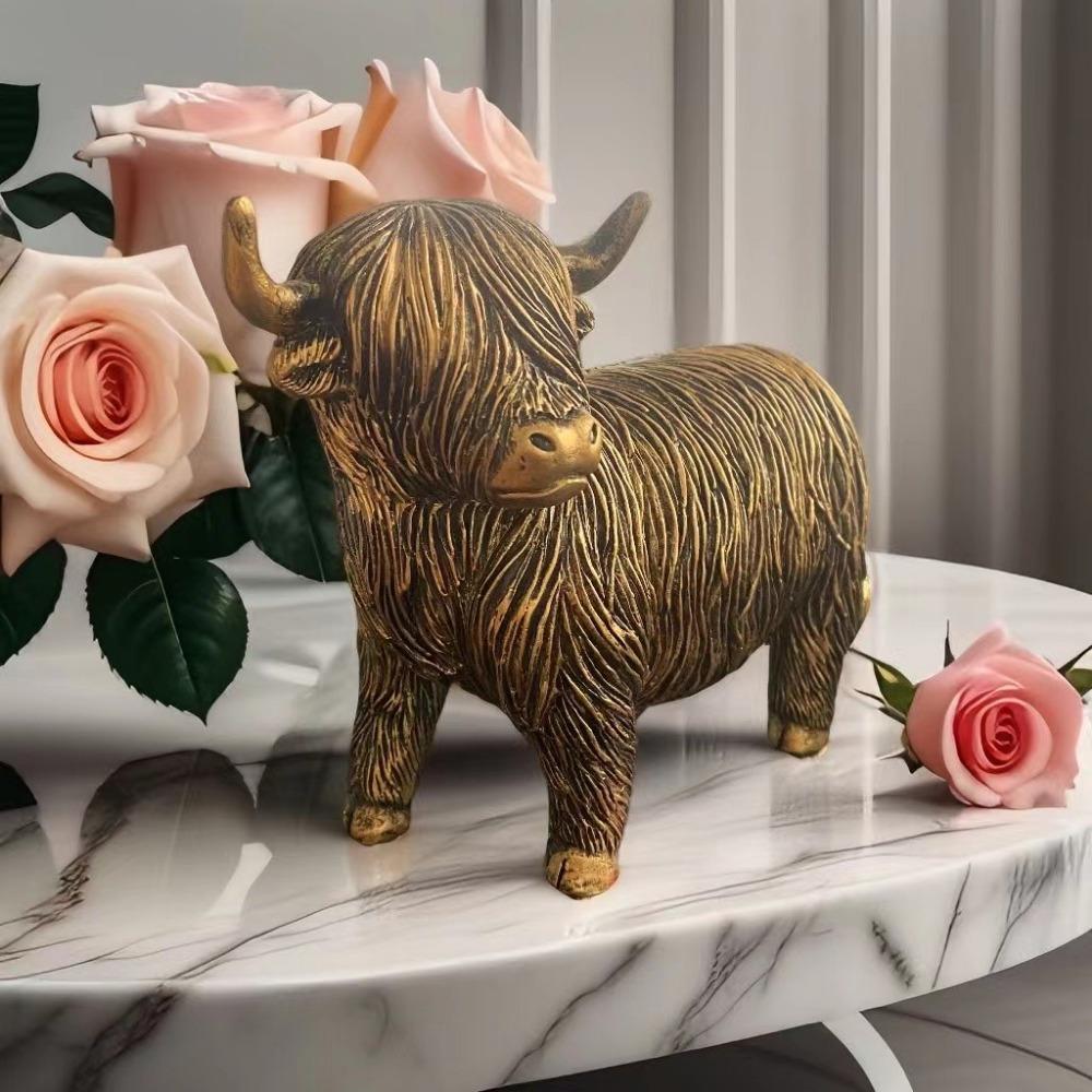 Фигурка горной коровы из смолы, идеально подходит для украшения вашей гостиной, спальни, офисного стола, шкафов или книжной полки. Уникальные празднования новоселья