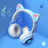 Кошачьи ушки Bluetooth Кошачьи ушки Bluetooth Складные светодиодные радужные цвета Совместимость с Bluetooth TF Для детей и герметичный стереосистема Может быть проводным и