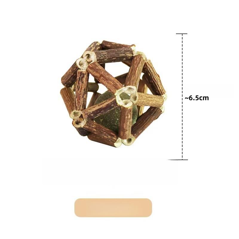 Catnip Silvervine Feather Galls Raffia Toys for Cats, Teething Stick Chew Toys Interactive Cat Teaser Wand Plaything