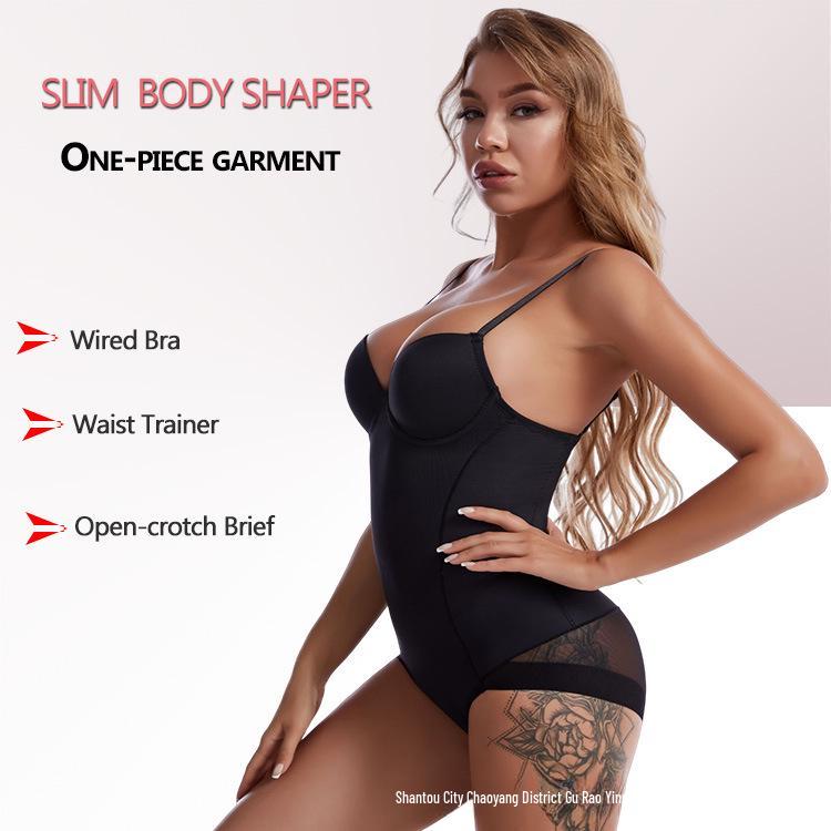 European-American Body Shaping Bodysuit: Plus Size Underwire Bra, Waist & Belly Lifting
