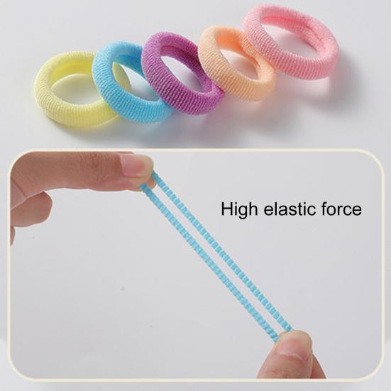100 шт. маленькое кольцо для волос ярких цветов, плотные, Изысканные детские высокоэластичные простые веревки для волос, аксессуары для волос