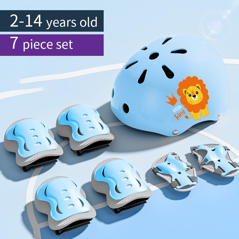Child Protective Equipment Helmet Elbow Knee Pads for Girls Aged 3 4 5 6 7 8 9 10 11 12 Year Boy Suitable for Roller Skating and Skiing