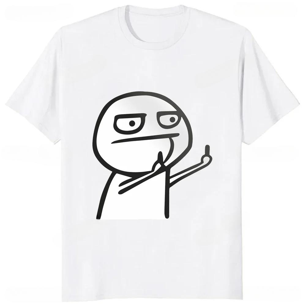 2025Middle Finger Funny Maniac Printed Man T Shirt Loose Casual Fashion Harajuku Hip Hop T-shirt Hipster Streetwear Comfort