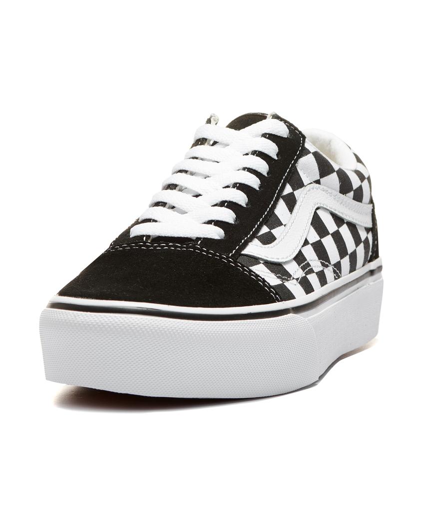 Vans Old School на платформе - (шахматная доска) черный:Белый / Vn0A3B3Uhrk1