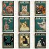 Animals Cat Dog Are You Pooping Funny Bathroom Sign Poster Print Canvas Painting Wall Art Picture for Toilet Home Bathroom Decor