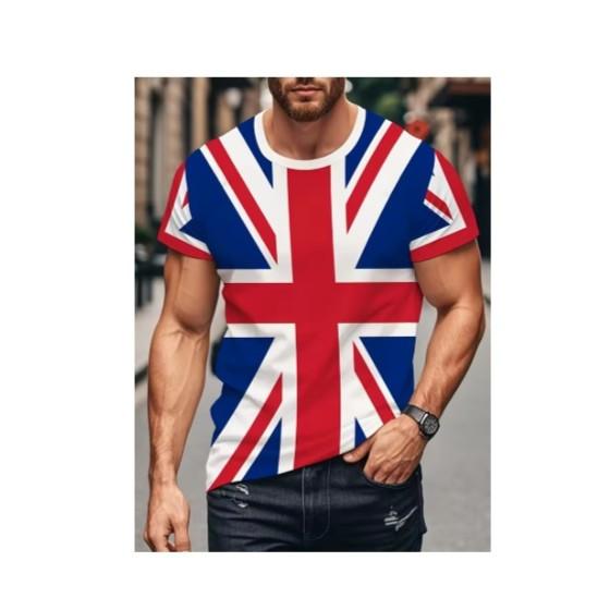 Muay Thai MMA Boxing T-shirt UK United Kingdom England British Britain Flag National Print 3D Training Unisex Quick Dry Fitness Gym Workout Sport