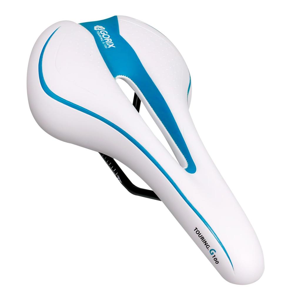 GORIX Bicycle Memory Foam Saddle Soft Compatible with Road Mountain and White X Blue [Thick Cushion, Type] Bikes, Bikes, More, GX-C19,