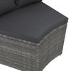 2 Piece Garden Sofa Set with Cushions Poly Rattan Gray