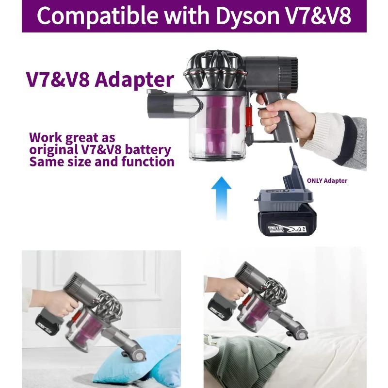 Адаптер батареи DM18DSV7V8 MT18DSV7V8 для аккумуляторов Makita/Milwaukee 18V для пылесосов серии Dyson V7 V8