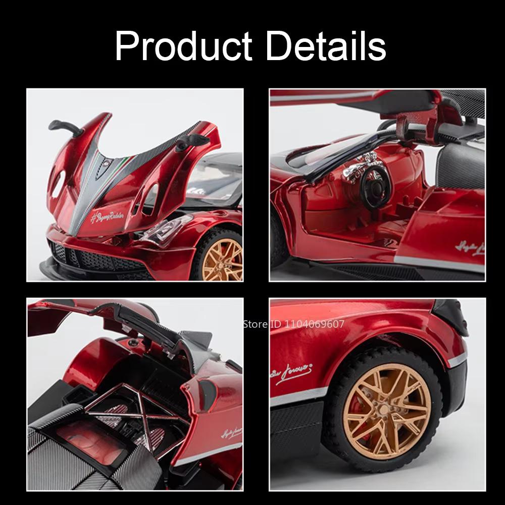 Новый 1:32 Pagani Supercar литой металлический сплав модель автомобиля библиотека статические звуковые и световые украшения подарок на день рождения для парня