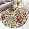 Круглые ковры для гостиной, винтажные цветочные ковры большой площади, домашний декор, роскошные богемные коврики в экзотическом стиле, мягкие полиэстеровые коврики для спальни