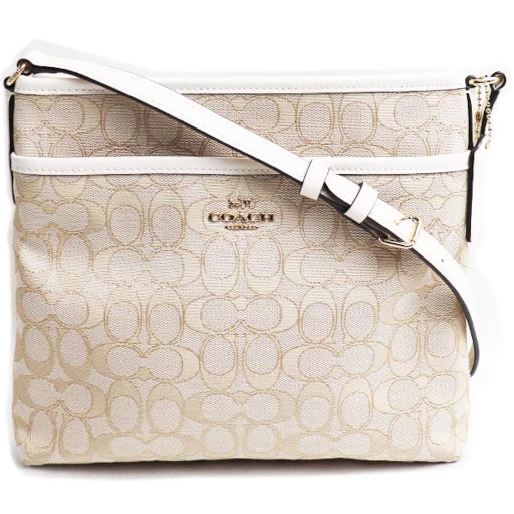 Coach Shoulder Bag F29960 Outline Signature Light Khaki X Chalk [Coach] Women's #01 [Outlet Product] [Product]