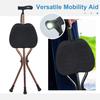 Folding Cane with Seat LED Light Portable Seat Aluminum Alloy Walking Stick