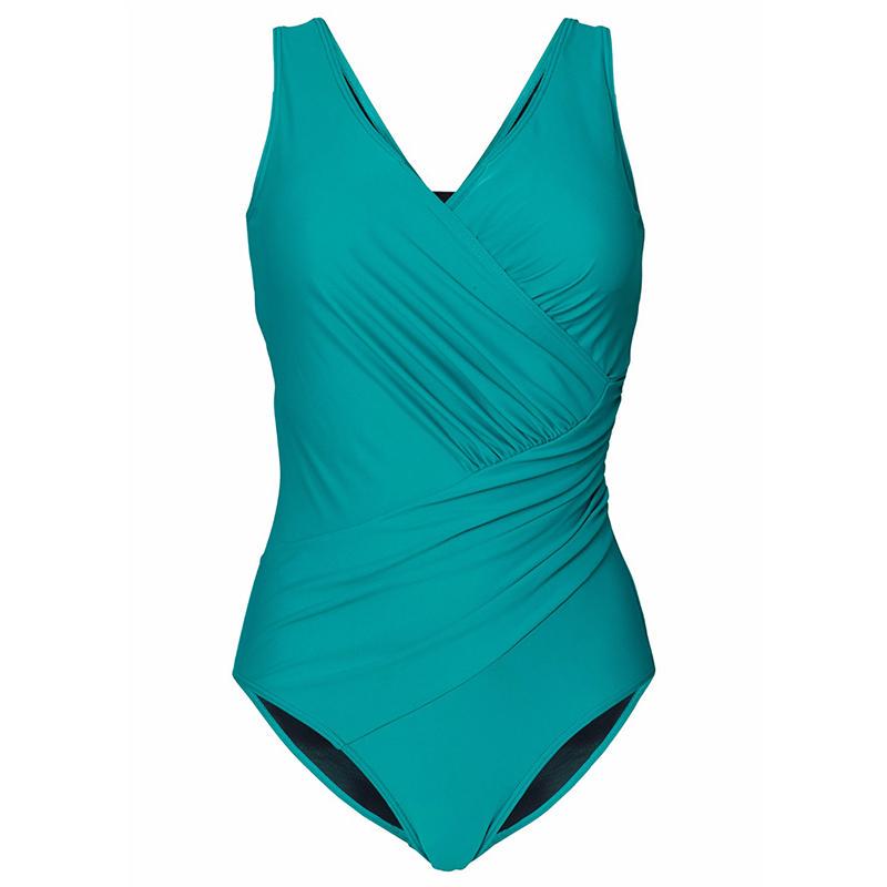 New One Piece Swimsuit Women Plus Size Swimwear Retro Vintage Bathing Suits Beachwear