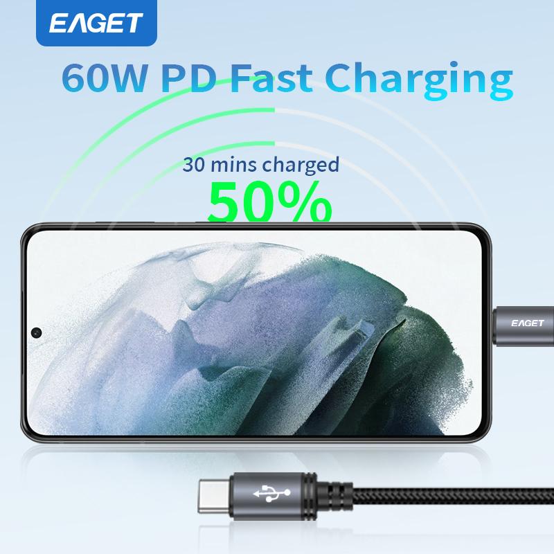 Кабель USB C — USB C Type C 60 Вт, кабель для быстрой зарядки iPhone 16/15 Pro Max, MacBook Pro Air/iPad, планшетов