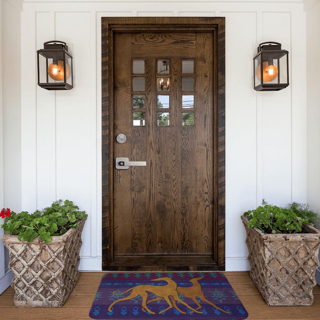 Whippet Greyhound Dog Door Floor Bath Kitchen Mats Anti-Slip Indoor Hound Doormat Garage Entrance Rug Carpet Footpad
