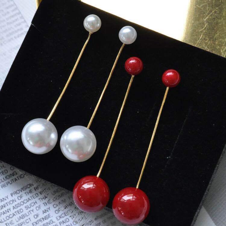 Элегантные корейские серьги-пусеты с кисточками из жемчуга Дондэмун - игла из серебра 925 пробы, дизайн с сохранением цвета для женщин