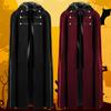 Men's Punk Coat Long Jacket Black Gothic Steampunk Hooded Cloak Halloween Cloak