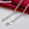 925 Sterling Silver AAA Zircon Key Lock Stars Necklace Jewelry
