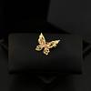 Брошь-булавка в виде бабочки Элегантный полый дизайн Легкий сплав Металл Модный ювелирный аксессуар для одежды Сумок и Шляп
