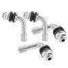 Qiilu. Valve Stem, Tire Valve, 90°, Wheel Valve Stem, Tubeless Tire Air Valve, Aluminum Alloy, Rubber