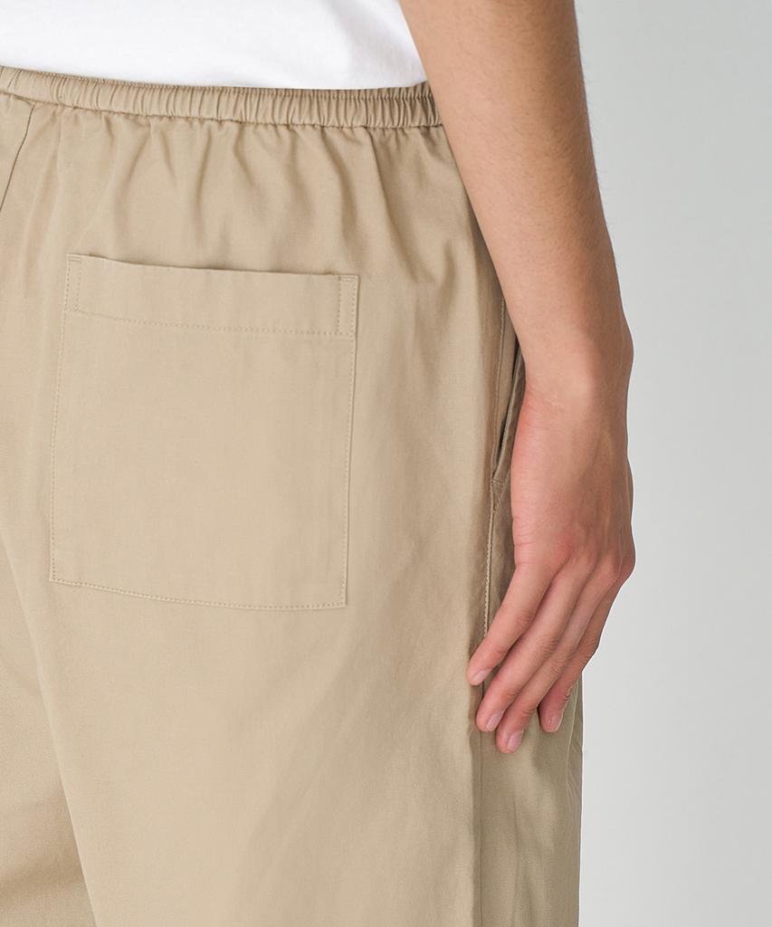 MUSINSA STANDARD Cotton Loose Tapered Elastic Waist Pants [Beige]