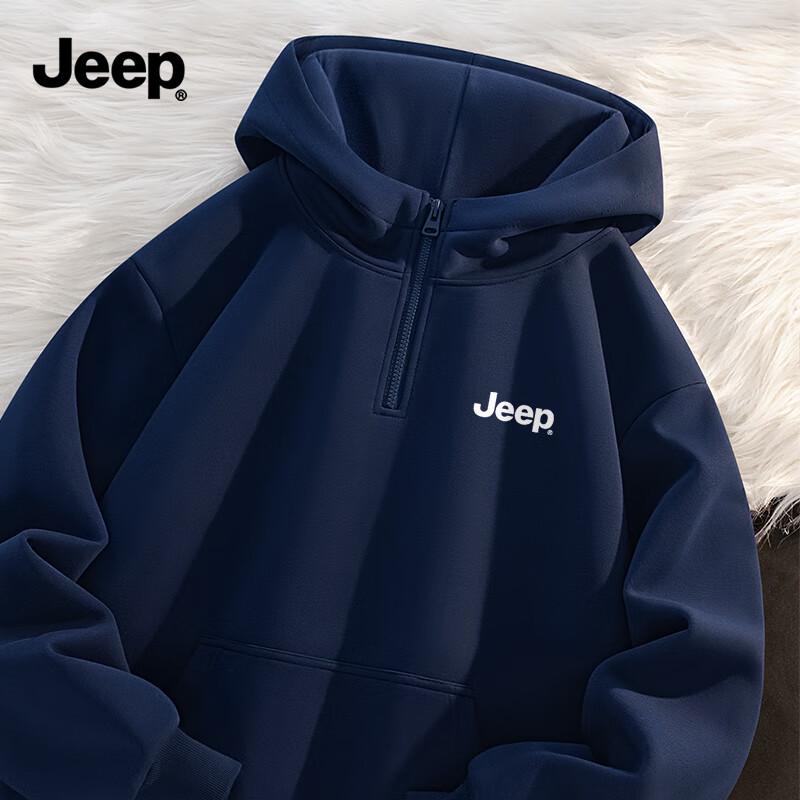 Jeep Мужская толстовка с капюшоном на флисовой подкладке