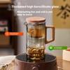 500ML Wooden Handle Teapot High Temperature Resistant Glass Tea Set Press To Make Teapot Separation Tea Brewing Kettle