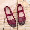 Old North Cloth Shoes Women's Single Shoes Summer New Mother Shoes Middle-aged and Elderly Breathable Mesh Shoes Flat-soled Hollow Cloth Shoes