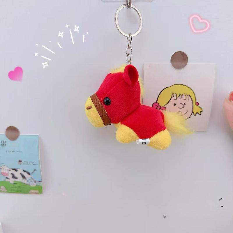 1 шт. Мягкий кулон-кукла «Милый пони» Талисман года Красочный маленький конь Брелок Плюшевые игрушки Великолепный праздничный декор