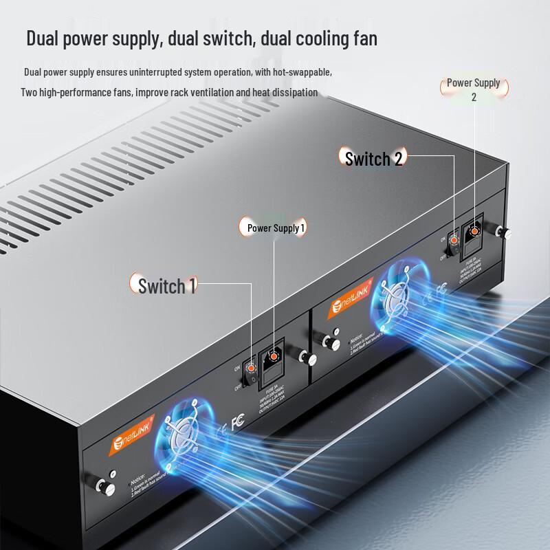 netLINK HTB-14AC/D 19-inch 2U Fiber Optic Transceiver Chassis