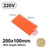 12V 220V Silicone Rubber Heating Pad Flat Heater Band Square Heated Bed Flexible Waterproof 3D Printer Glue Sticker Adhesive