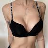 Women's Seamless Letter Straps Bra Wireless Push Up Bra Sexy Lingerie Bralette Adjustable Deep U Letter Straps Girls Fashion Intimates