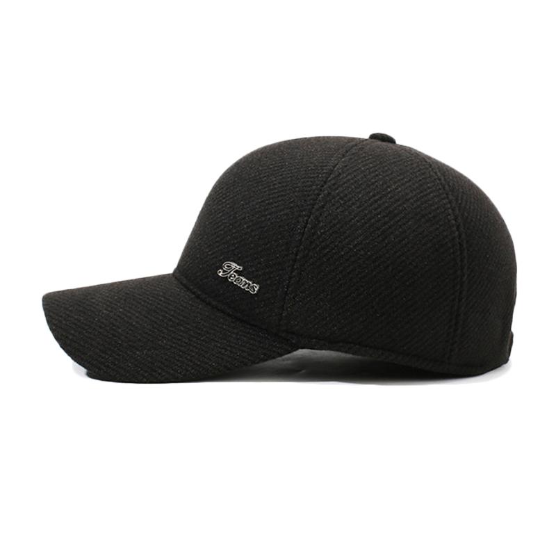 Осенне-зимняя мужская теплая шапка с защитой ушей, уличная толстая бейсболка для среднего и пожилого возраста