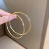 Серебряная Игла Металл Ветер Круглые Геометрические Серьги Модные Для Поездок на Работу Простые Однотонные Кольца Серьги Личность Характер Премиум Серьги