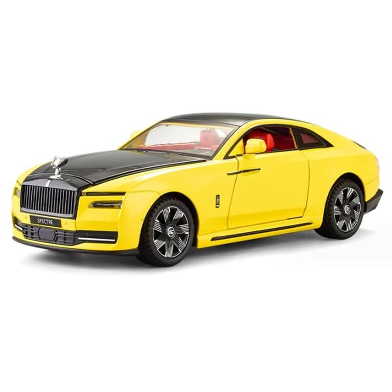 1:24 Rolls-Royce Ghost Alloy Luxury New Energy Car Model Die-cast Toy Car Metal Charging Car Model Sound and Light Pull Back Children's Toy Gift
