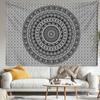 Black And White Mandala Tapestry Wall Hanging Art Flowers Psychedelic Witchcraft Bohemia Bedroom Home Decor