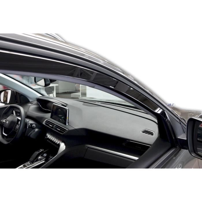 Déflecteurs d'air - J&J AUTOMOTIVE - Peugeot 5008 - Fumé - Acrylique renforcé - Installation facile