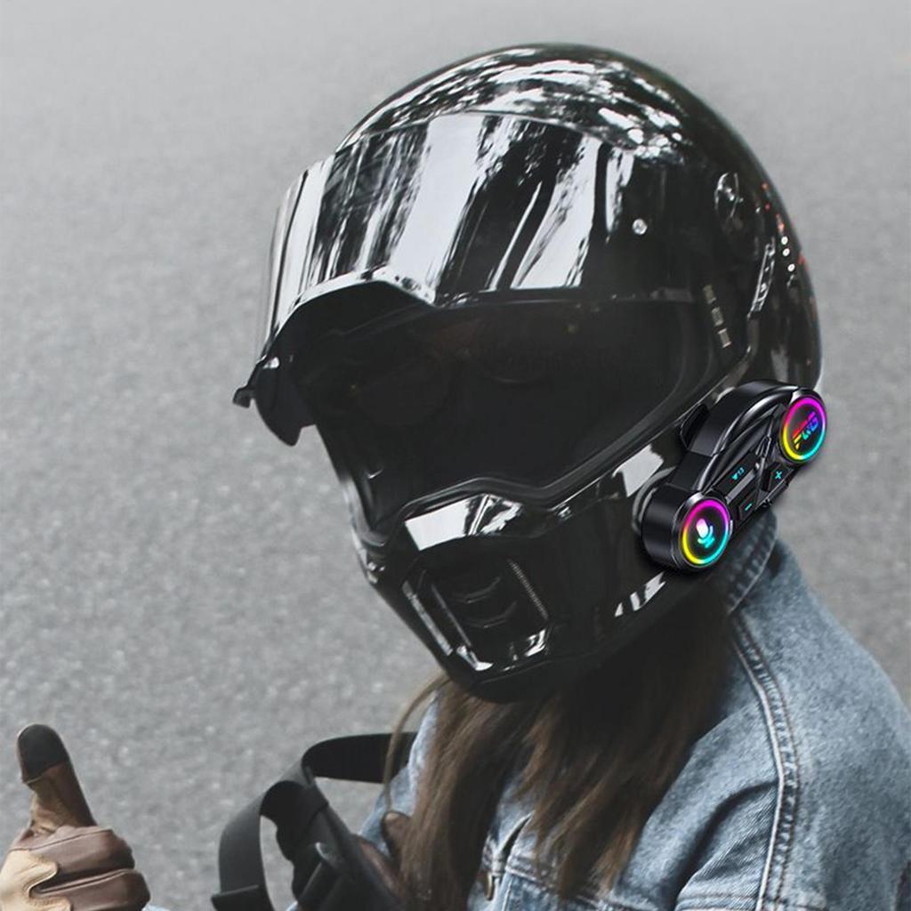 Наушники для мотоциклетного шлема Беспроводные наушники для мотоцикла Шумоподавление Водонепроницаемые Наушники 800 мАч Для катания на лыжах Гонки Туризм