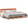 Solid Wood Bed without Mattress Wax Brown 180 x 200 cm Pine Wood