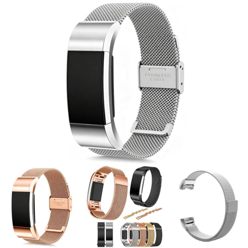 Ремешок для часов Fitbit Charge 2 из нержавеющей стали с регулируемой посадкой для повседневного ношения