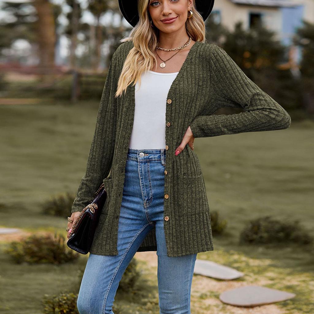 Женский женский кардиган с длинным рукавом, свитер, пальто, топ
