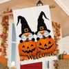 Halloween Garden Flag  - Double-Sided, Polyester Welcome Flag with Pumpkin & Witch Hat Design for Seasonal Festive Yard Decor, No Electricity Needed -