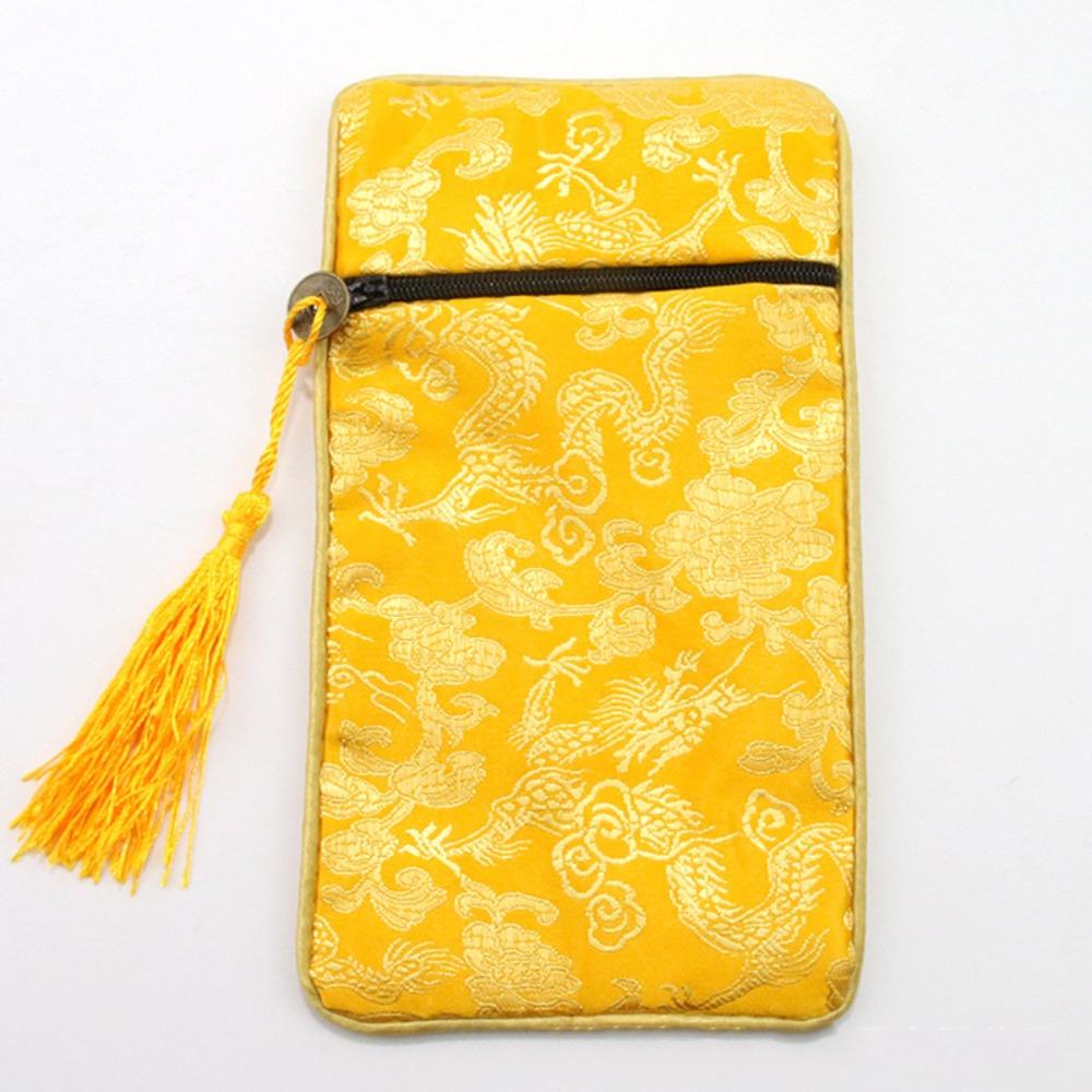Double-layer Brocade Antique Buddhist Scripture Bag Embroidery Bag Jewelry Bag Chinese Style Sachet