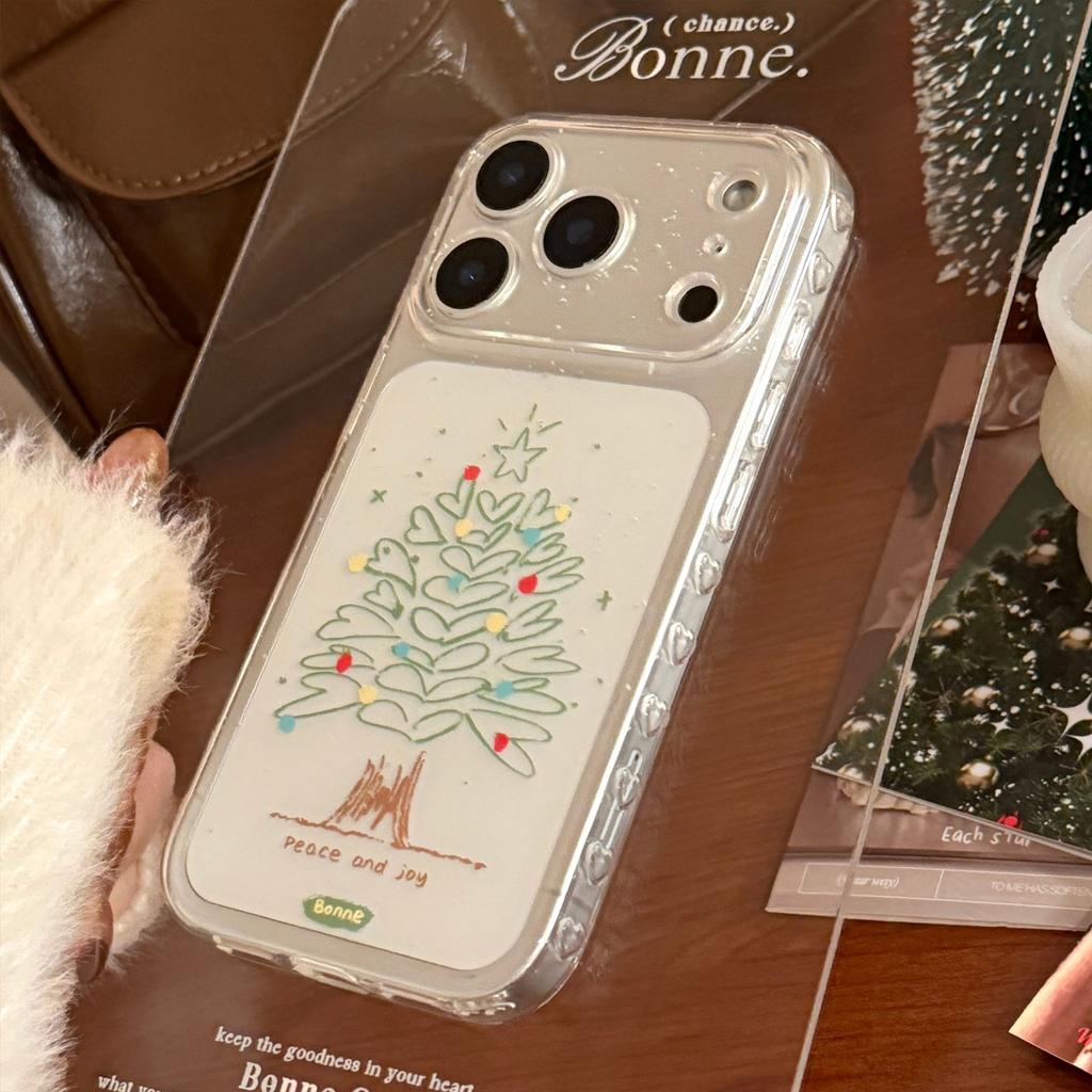 Прозрачный чехол для телефона с рождественской елкой для iPhone 17 и iPhone 17 Pro Max