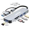 USB-концентратор KOGLEE с 3 портами USB и 1 кардридером для ноутбуков и MacBook Surface Slim Идеально для удаленной работы и работы из дома USB-C/USB-A 2-в-1