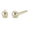 Pt900 Platinum Round Ball Earrings 3mm Ball Earrings Platinum 1 Pair for Both Ears Made In Japan Nickel Free Yokomountain (Silicone Back)